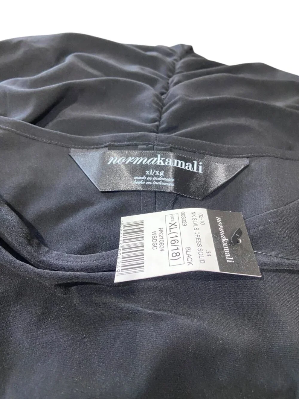 Norma Kamali Dress Black Size XL NWT Minimalist Capsule Career Wedding Party
